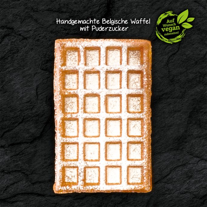 Belgische Waffel mit Puderzucker